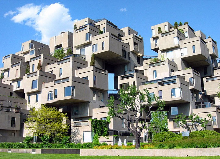 Photo:  The residential complex 'Habitat 67' in Montreal